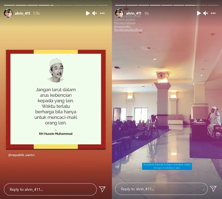 Alvin Faiz Merasa Bodoh Usai Dengar Ceramah Sang Adik, Wajah Berbeda Henny Rahman Bikin Salfok