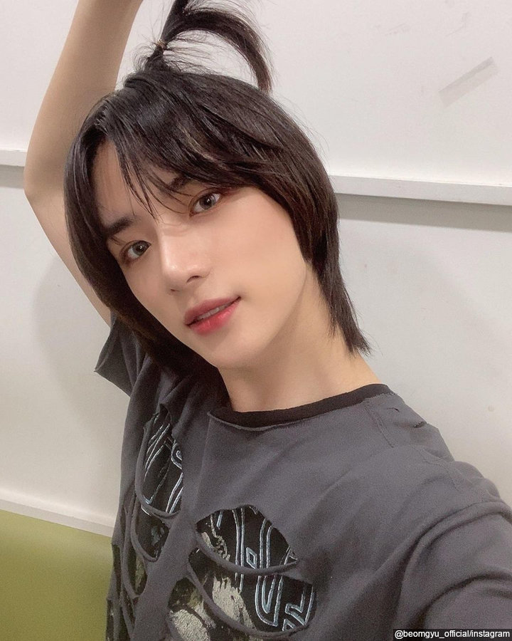 Potret imut Beomgyu dengan rambut unik