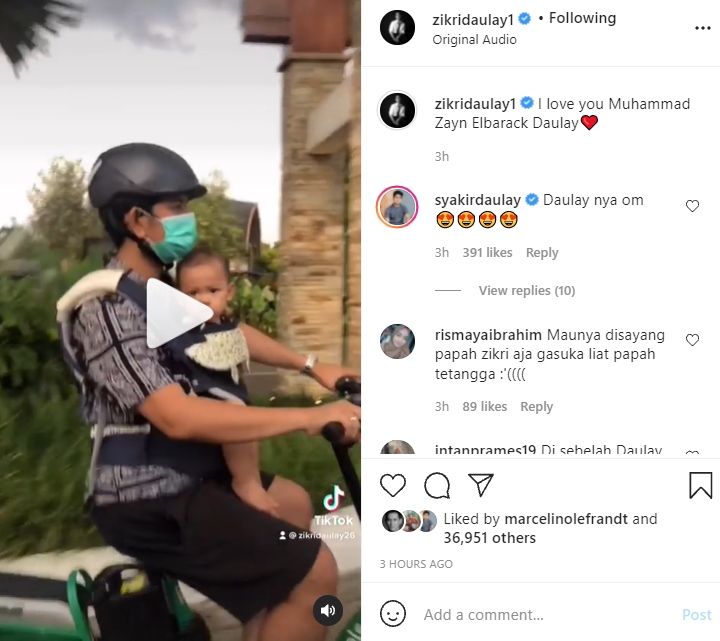 Posting Video Bareng Zayn, Zikri Daulay Diduga Singgung Nama Belakang Anak \'Jarang Dipakai\'