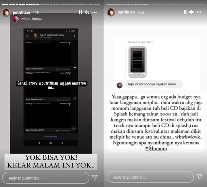 Ikutan Demam \'Squid Game\', Ini Kata Putri Titian Saat Ada yang Nonton Bajakan