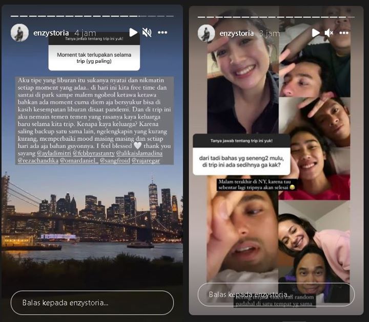 Blak-blakan Enzy Storia Bongkar Momen Tak Terlupakan Hingga Paling Sedih Saat Liburan ke New York