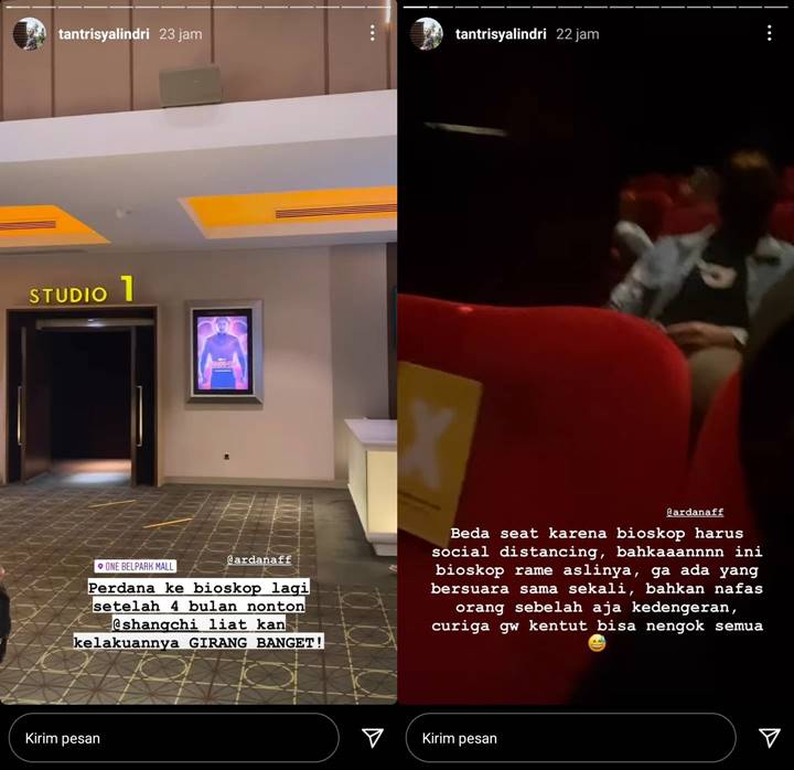 Tantri Kotak Cerita Pengalaman Perdana ke Bioskop Setelah 4 Bulan, Bisa Dengar Nafas Orang Sebelah?
