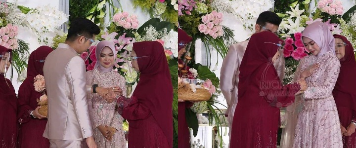 Momen haru ibunda ricis dan Ryan masing-masing pasangkan cincin