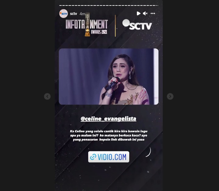 Infotainment Awards 2021: Celine Evangelista Nyanyikan \'Putus Atau Terus\' dengan Mata Berkaca-kaca