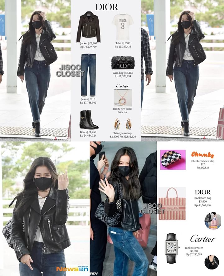 Jisoo dan Rose BLACKPINK Berangkat ke Paris Kenakan Baju Keren Nan Mahal Ini