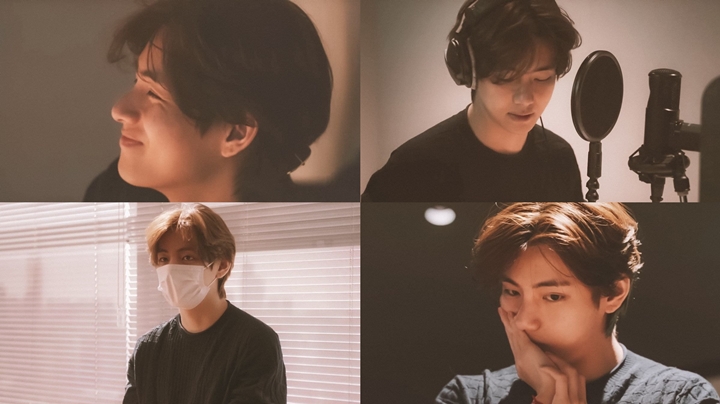 V BTS Tampil No Makeup Saat Rekaman Bareng Coldplay, Sempurna Tak Bercela