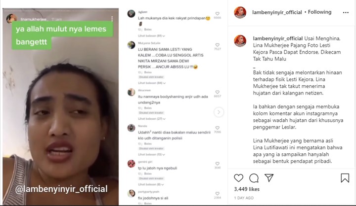 Usai Ledek Lesty, Kini Lina Mukherjee Terima Endorse dengan Pajang Wajah Sang Pedangdut