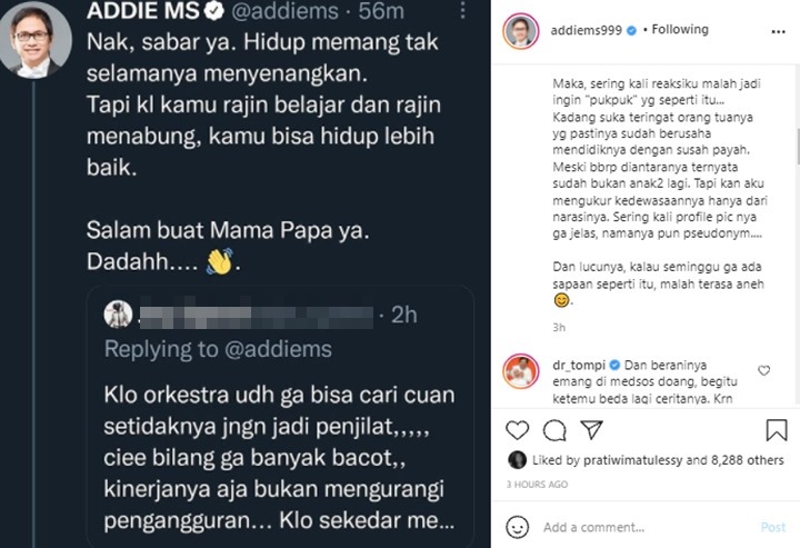 Addie MS Malah Iba Lihat Haters, Rekan-rekan Artis Setuju