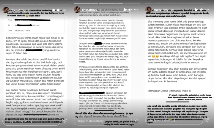 Surat Panjang Dhena Devanka Untuk Jonathan Frizzy Bikin Nyesek: Aku Sudah Hancur Sekali