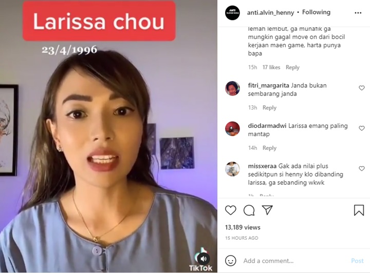 Tanggal Lahir Larissa Chou Disebut Jadi Kode Pernikahan dengan Alvin Faiz Tak Langgeng, Kok Bisa?