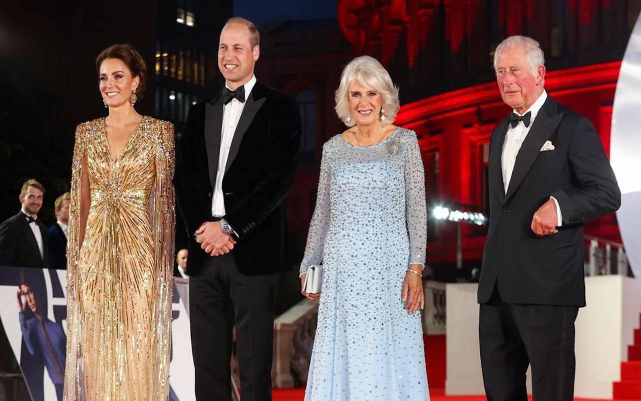 Keluarga Kerajaan Hadiri Premier 'No Time to Die', Daniel Craig Puji Penampilan Kate Middleton