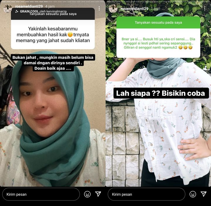 Rosa Meldianti Beri Jawaban Bijak Soal Dewi Persik yang Diduga Sindir Lesty Kejora