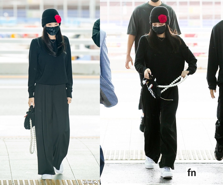 Jennie BLACKPINK Tampil Tertutup dan Serba Hitam di Bandara 1