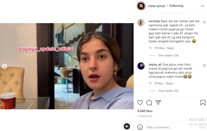 Tasya Farasya Ngaku Jarang Mandi, Penjelasan Logisnya Malah Bikin Netizen Pusing