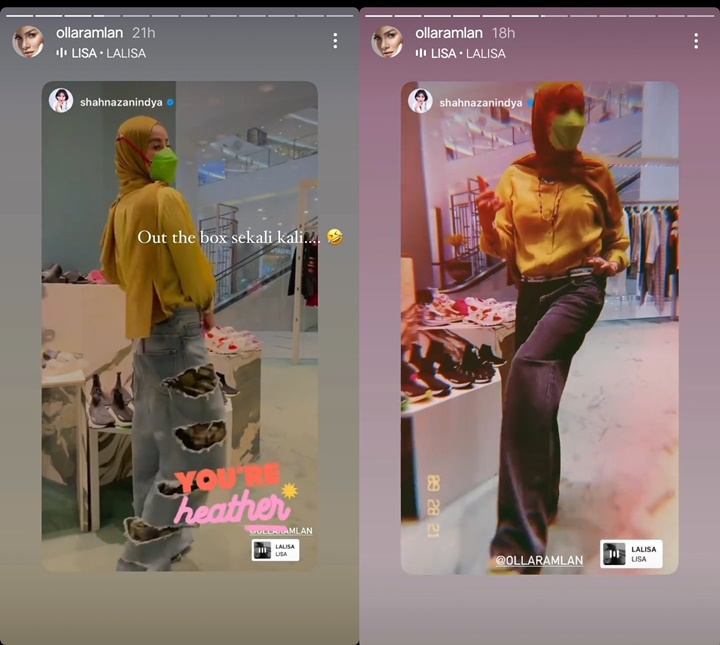 Pakai Celana Sobek-sobek, Gaya Swag Olla Ramlan Mirip Lisa BLACKPINK?