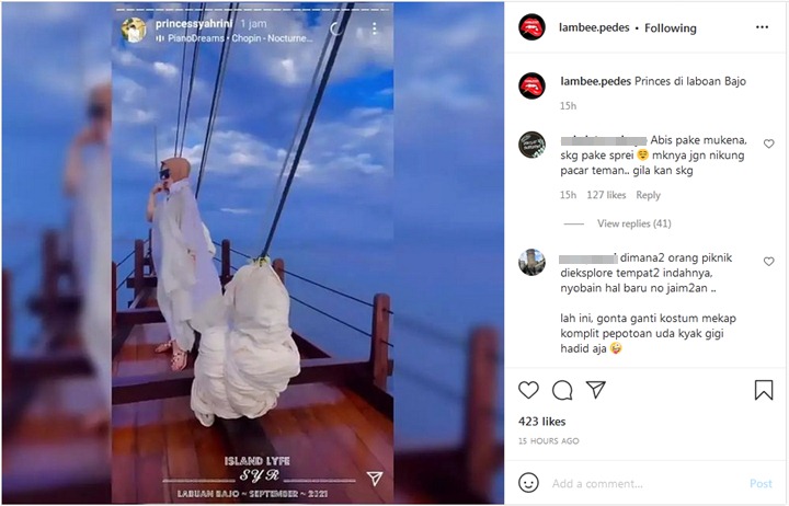 Outfit Syahrini Saat Liburan Disorot, Disindir Pakai Baju dari Seprai