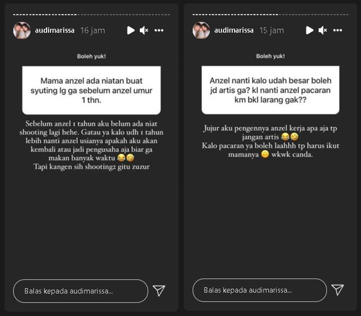 Ditanya Kemungkinan Baby Anzel Ikuti Jejak Jadi Artis, Audi Marissa Bimbang Beri Lampu Hijau?