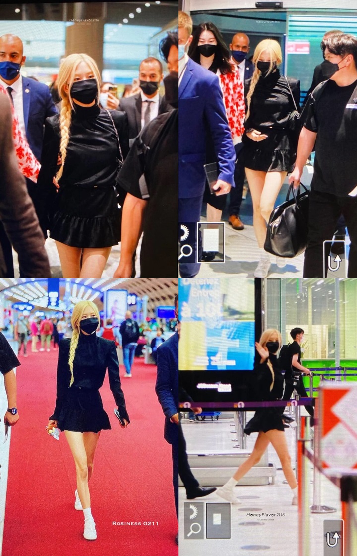 Gaya Mewah Rose BLACKPINK Kembali ke Korea, Rok Super Pendek Bikin Khawatir