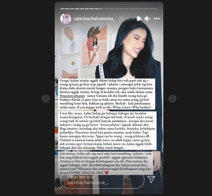 Masuk Akal, Sabrina Chairunnisa Bongkar Wejangan Deddy Corbuzier Jika Dijahati Orang