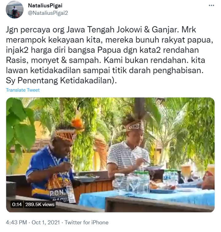 Eks Anggota Komnas HAM Natalius Pigai Tepis Cuitan Rasis \'Jangan Percaya Orang Jateng Jokowi-Ganjar\'