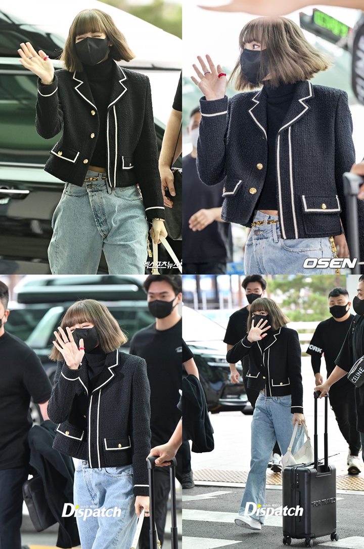 Lisa BLACKPINK Sumringah Berangkat ke Paris, Gayanya Keren Banget