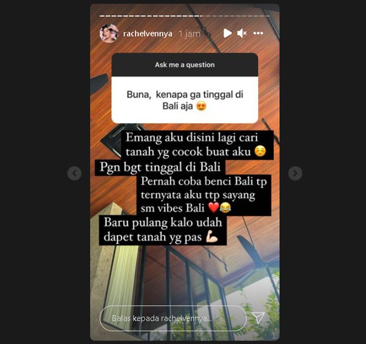 Ditanya Kemungkinan Tinggal di Bali, Rachel Vennya Justru Ungkap Keinginan Ini