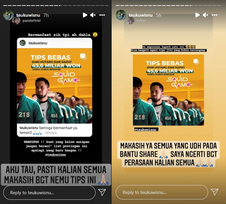 Teuku Wisnu Bagi Tips Dapatkan Uang 45,6 Miliar Won Tanpa Main \'Squid Game\', Bikin Tercengang