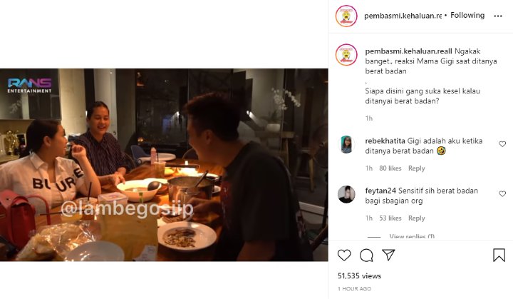 Lagi Hamil, Reaksi Nagita Slavina yang Emosi Saat Ditanya Soal Berat Badan Bikin Ngakak