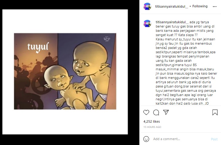 Pernyataan Risa Saraswati Soal Alasan Tuyul Tak Ambil Uang di Bank Dapat Bantahan dari Peramal ini