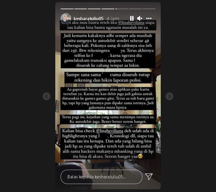 Kesha Ratuliu Ungkap Musibah yang Menimpa Keluarga, Saldo Puluhan Juta Raib Tanpa Ada Transaksi