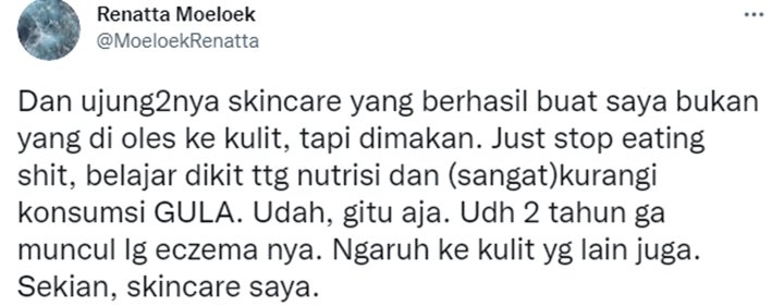 Ditanya Soal Skincare, Ternyata Chef Renatta Lakukan Perawatan Sederhana Ini