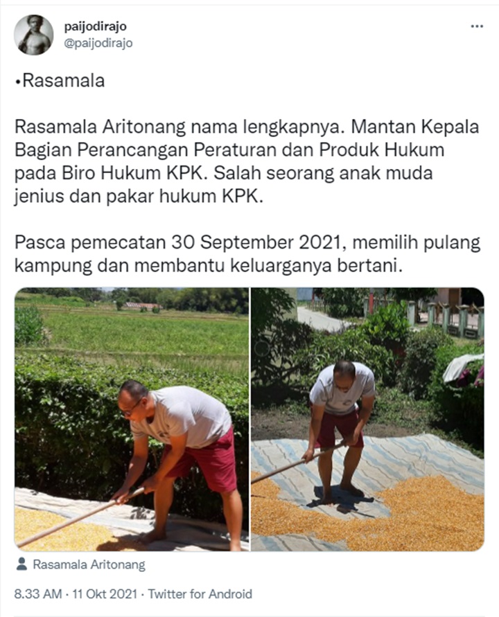 Eks Pakar Hukum KPK Jadi Petani Usai Dipecat Imbas Tak Lulus TWK, Jasa Besar Kembali Disorot