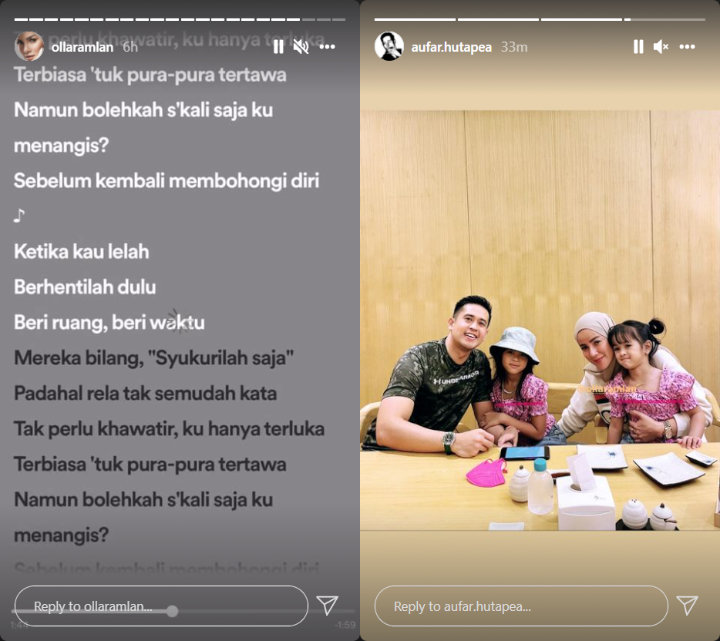 Rumah Tangga Dikabarkan Retak, Olla Ramlan Kompak Bareng Suami dan Anak