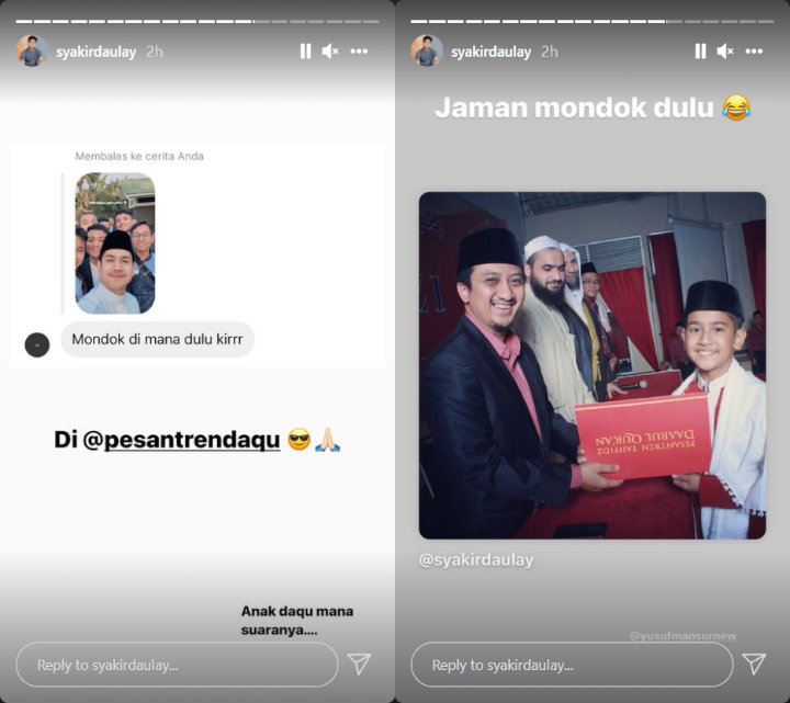 Syakir Daulay Pamer Foto-foto Unyu Saat Jadi Santri Tahfidz, Ada yang Disuapi Yusuf Mansur