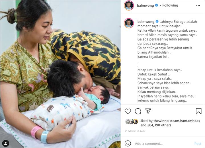 Baim Wong Minta Maaf Hingga Niat Temui Langsung Kakek Suhud: Seharusnya Saya Bisa Lebih Sopan