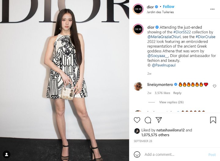 Ada Jennie dan Rose, Dampak Media Jisoo BLACKPINK di Paris Fashion Week Paling Besar