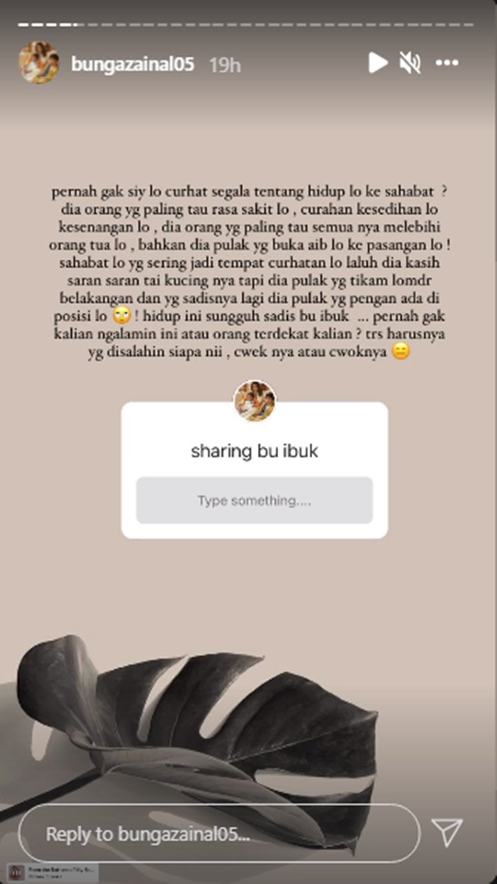 Bunga Zainal Curhat Dikhianati Sahabat, Aibnya Dibongkar Ke Sang Suami?