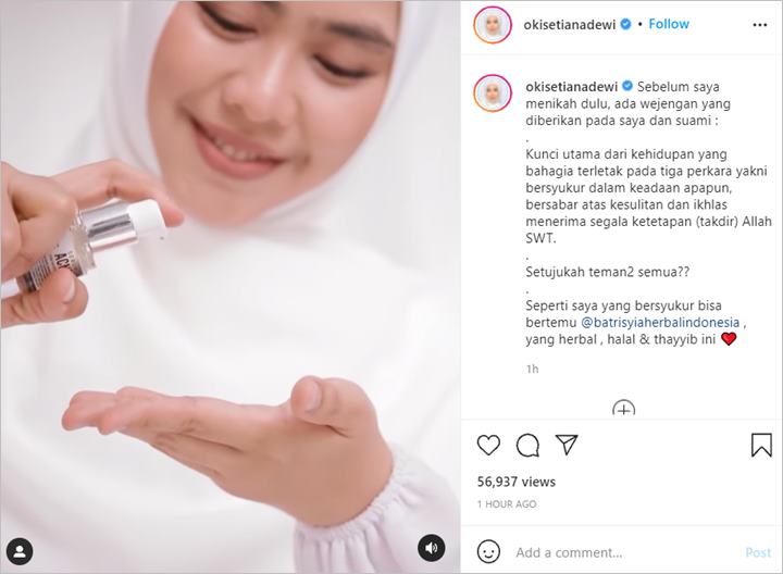 Oki Setiana Dewi Beber 3 Perkara Kunci Utama Kehidupan Bahagia, Apa Saja?