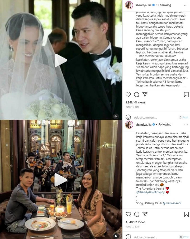 Shandy Aulia Tulis Surat Cinta ke Suami