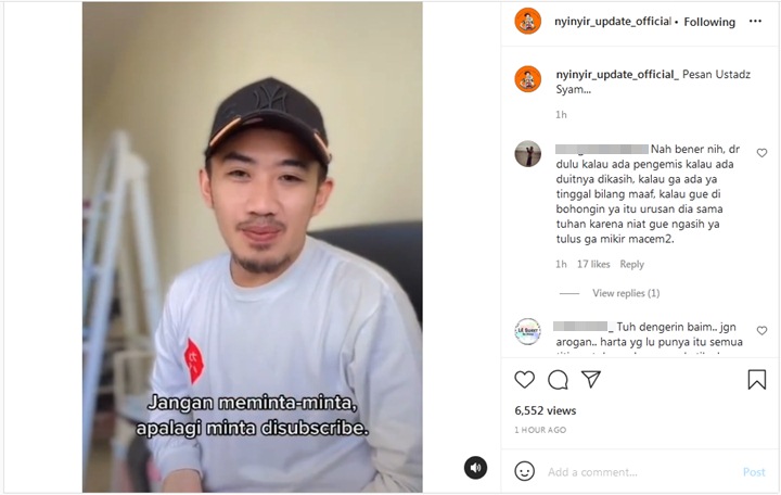 Ustaz Syam Diduga Ikut Sindir Baim Wong, Singgung Soal Menjatuhkan Derajat Orang