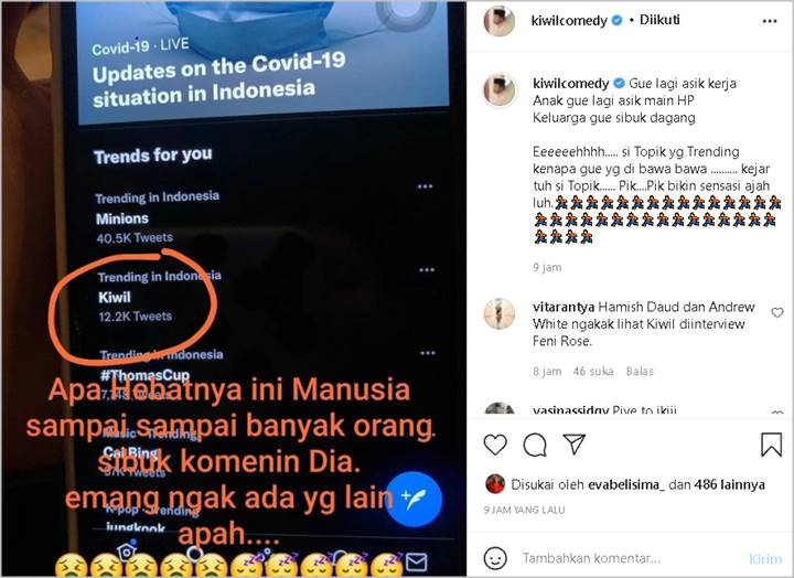 Kiwil Beri Tanggapan Tak Terduga Usai Namanya Jadi Trending Topik: Emang Gak Ada yang Lain Apa?