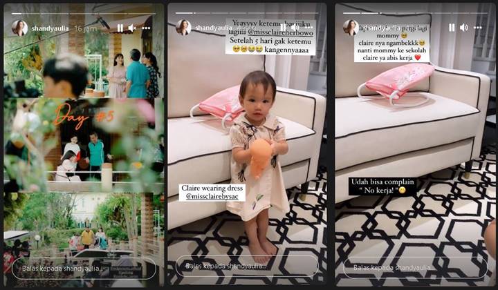 Lepas Kangen, Shandy Aulia Bagikan Cara Gemas Claire Mendadak Komplain Soal Pekerjaan Sang Ibu