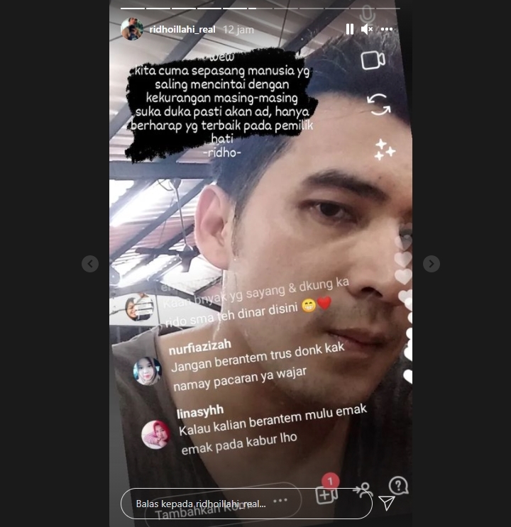 Tengkar Lagi, Ridho Illahi Minta Bukti Diperjuangkan Dinar Candy