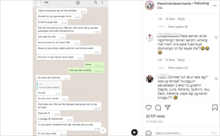 Nikita Mirzani Diisukan Julid Ghibahin Olla Ramlan Berhijab