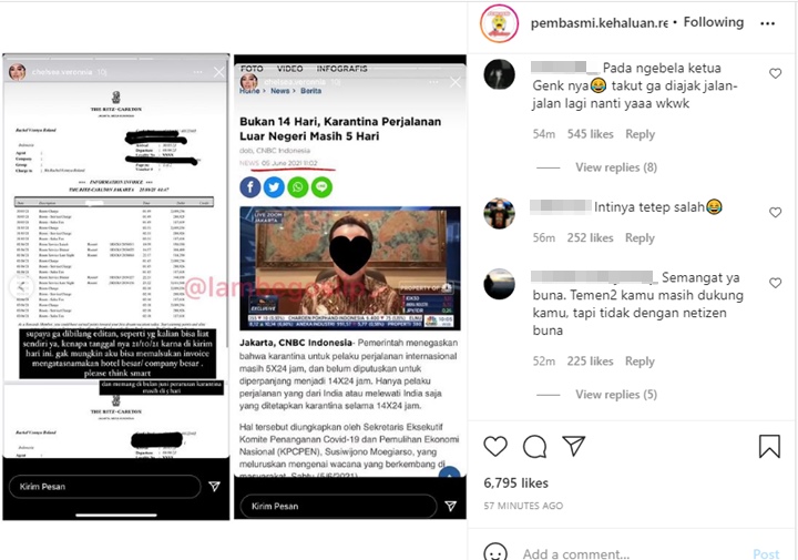 Sepupu Tunjukkan Bukti Rachel Vennya Karantina Sepulang dari Dubai