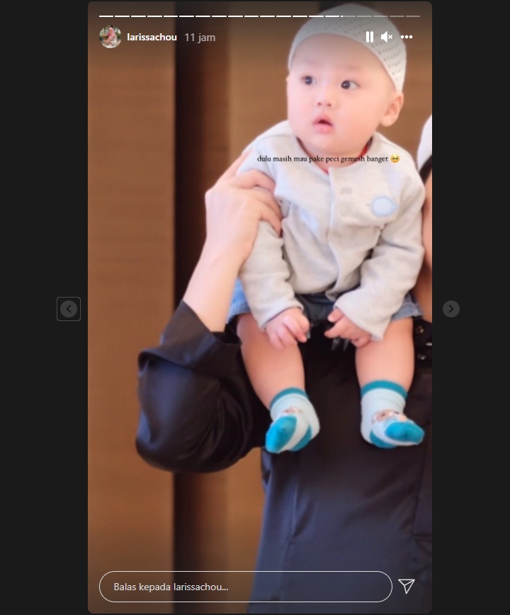 Larissa Chou Gemes Lihat Yusuf Pakai Peci Saat Bayi, Foto Alvin Faiz Di-Crop?