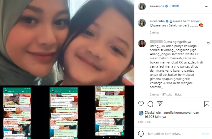 Suteng ART Ashanty Masa Bodo Dihujat Gara-gara Posting Chat WA, Tegaskan Sudah Minta Izin
