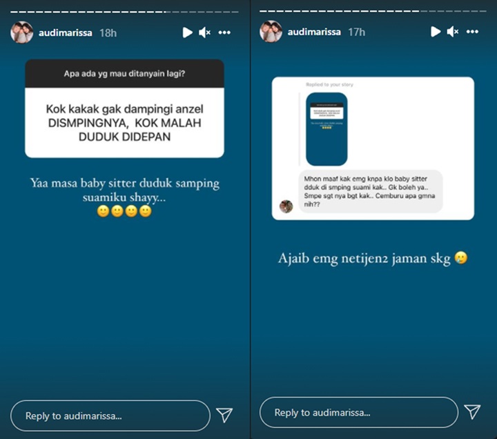 Audi Marissa Jawab Menohok Saat Dituduh Cemburu Lihat Suami Duduk Bareng Baby Sitter