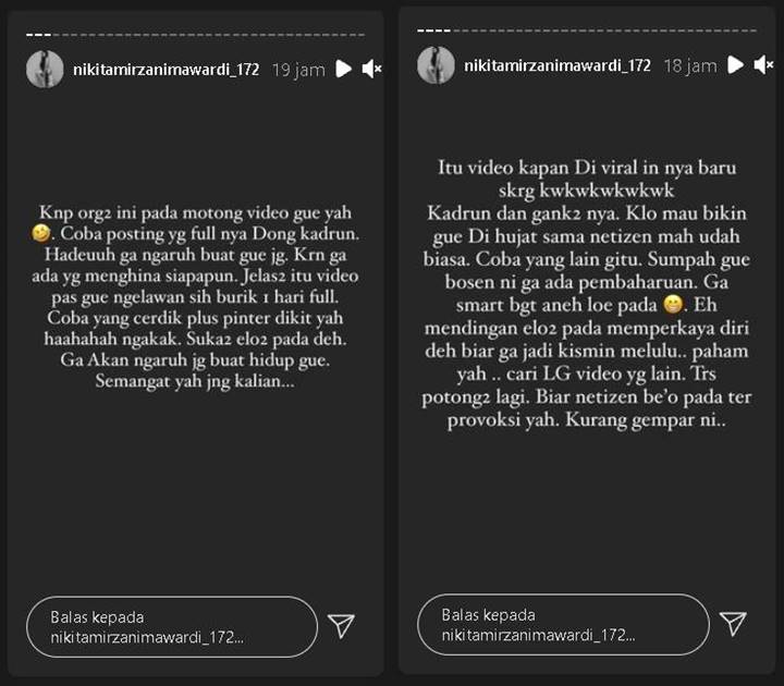 Reaksi Nikita Mirzani Usai Disebut Jadikan Niat Salat Candaan, Jelaskan Soal Video yang Viral