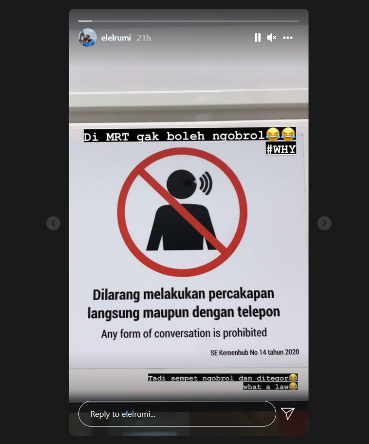 Ditegur Gara-gara Ngobrol, El Rumi Pertanyakan Aturan \'Dilarang Bicara\' Saat Naik MRT